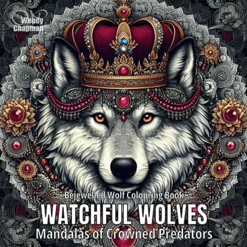 Watchful Wolves: Mandalas of Crowned Predators