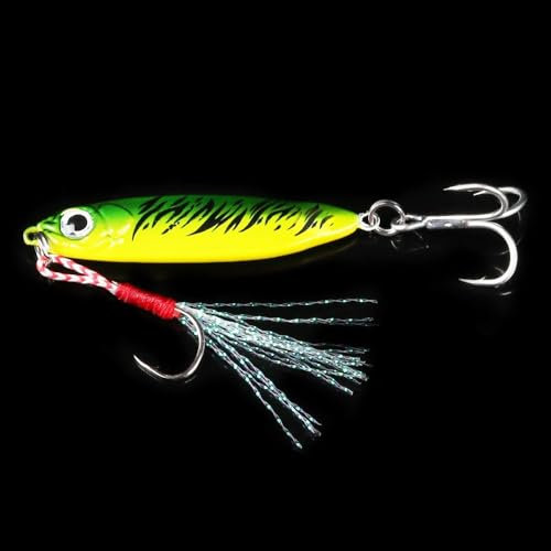 10/15/20/30g Jig brillait Dur appât pêche Plume métal Jigger leurre Accessoires coloré manivelle vairon coulant Filature appâts(B2,10g)