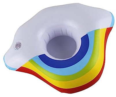 Vaguelly 4pcs Inflatable Drink Cup Holder for Pool Pvc Material Floating for Beach Use Lightweight Inflatable Seat