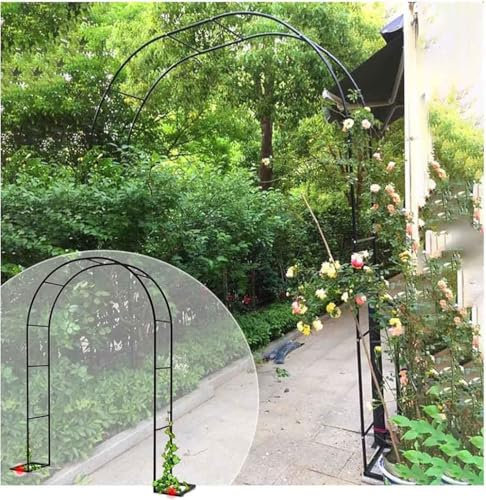 WCQSYY Arco De Jardin para Plantas Arco De Hierro Forjado para Plantas Trepadoras Arco De Rosales para Plantas Trepadoras,Blanca,W1.8M*H2.2M