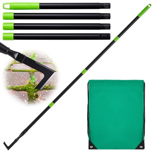 Namalu 60-160 cm Raschietto per Erbacce con Manico Grattacieli per Fughe Sarchiatore per Erbacce con Chiave Fissa per Rimuovere Erbacce e Muschio tra Fughe e Pietre del Selciato
