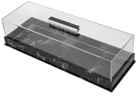 DECHOUS Acrylic Rectangular Cake Tray Stand Dome Lid Food Serving Platter for Desserts Cheese Veggies Fruits Display for Parties and Events