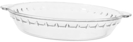 SHOWERORO Microwave Oven Safe Glass Dish Deep Baking Plate with Steaming Lid Thermal Resistant for Quiche Cheesecake and Apple Easy to Clean Versatile Use