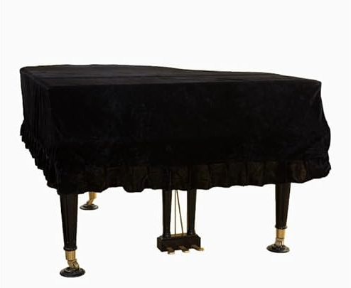 Klavier Abdeckung, Flügel Abdeckung‌, 180 cm Grand Piano Abdeckung Klavierhusse aus Samt Dekorativer Schutz vor Staub, Kratzern und statischer Aufladung Flügel Klavier Abdeckung Für Klavier Flügel