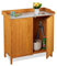 Relaxdays Mesa de Cultivo, Armario Almacenamiento Inferior, Madera, Superficie de Peltre, 94 x 94 x 47 cm, Naranja, Metal