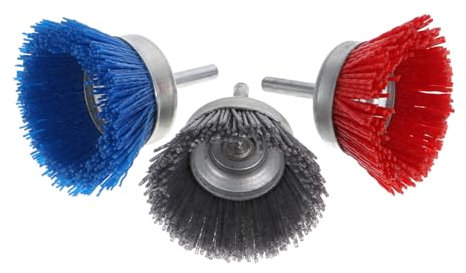 YOSADIER 3piezas Herramienta De Pulido Rueda Abrasiva Para Tallado Cepillo De Pulido Práctico Para Limpieza De Superficies y Desoxidación