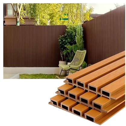 Outdoor Privacy Fence Panels, Wind and Water Resistant Composite Garden Barrier for Balcony and Park Decoration