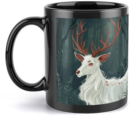 Keramiktasse mit Pelz und roten Ohren, große Kaffeetasse mit Griff, einzigartiger Stil für jede Küche, personalisierbar, lustige Latte-Tasse, ideal für Tee, heiße Schokolade, für Männer und Frauen