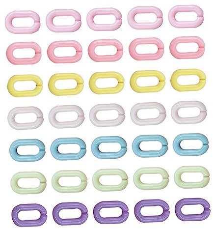 HOMSFOU 800Stücke Acryl Verbindungsringe Offene Kettenglieder für DIY Projekte Gemischte Farben für Geldbörsenketten Brillenketten Handy