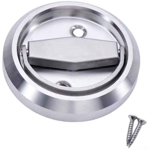 Serratura a scomparsa in acciaio inox con maniglia da incasso e serratura a sfera per un funzionamento regolare della porta su porte di sicurezza e porte in legno (A)