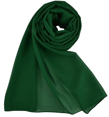 PTJJXA Chiffon Schal Damen, Seidenweiche Chiffon Hijab, Schultertuch Damen Groß Festlich, Stola für Abendkleid, Dünner Schal, Seidenschal damens,Schal Einfarbig, Halstuch Tuch aus Chiffon