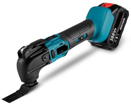 Multiherramienta Oscilante Sin Escobillas, Sierra Eléctrica, Recortadora, Pala, Corte, Pulido, Herramienta De Carpintería For Batería 18V Columpio Flexible(1 Battery)
