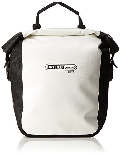 Ortlieb Gepäckträgertasche Sport-Roller City, Weiß-Schwarz, 30 x 25 x 14 cm, 25 Liter, F6003