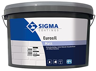 SIGMA Eurosil matt, weiss 5L - siikonharzmodifizierte Fassadenfarbe