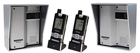 Ultracom2 600M Wireless Intercom with 2 Caller Stations & 2 Handsets With Hood (Silver Hood)