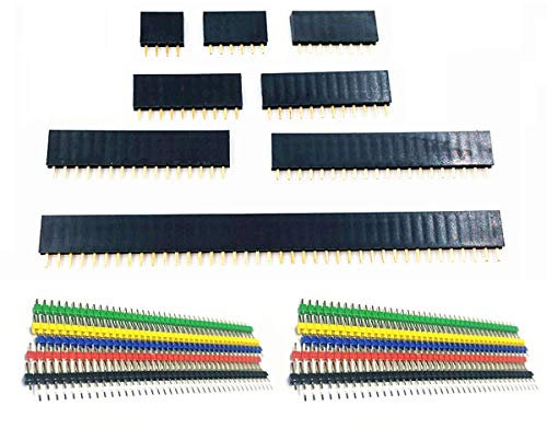 Sourcingmap Leiterplattenstecker, 2,54 mm, einreihig, gerade, Bunt