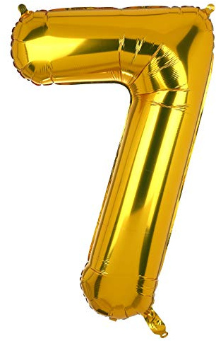 100 CM Groß Gold Zahl 7 Folienballon Luftballon Folien Mylar Riese Helium Luftballons Geburtstag Party Deko Lieferungen