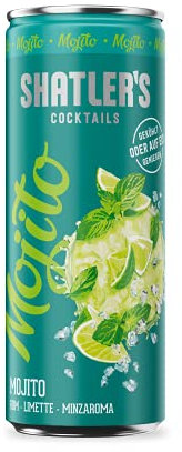 Shatler's Cocktails | Mojito | Sommerlicher Genuss | Rum, Limette und Minzaroma | 12 x 250ML | 10,1%