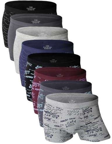 YOULEHE Set di boxer traspiranti in bambù morbido, da uomo, XL