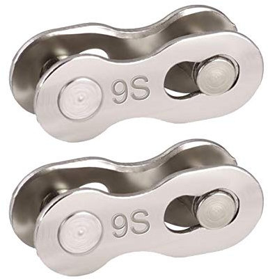 Domybest 2 Paires Maillons de Chaîne de Vélo Connecteur de Chaîne de Vélo Attaches Rapides Maillons Manquants pour Chaîne Vélo