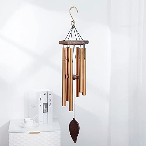 Syfinee Windspiel für den Außenbereich, Gedenkton, groß, tiefer Ton, verstellbare Schwermetrohre, gestimmte Windspiele, für Liebhaber, Gedenkgeschenk, Gartendekoration