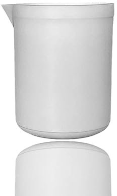 2PCS Messzylinder Becher, PTFE Teflon Becher Säure und alkali beständige hohe Schmierung weiße Messbecher für Labor Labor 50ML