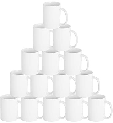 Yesuitme Sublimation White Coated Mugs 15oz Ceramic Plain Blank Heat Press Sublimation Printing Mug 425ml (15)