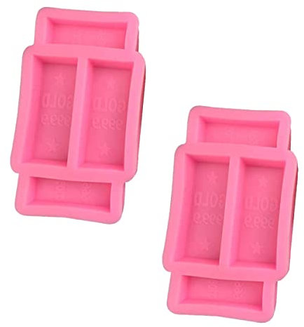 Toyvian Silicone and Brick Mould Set Non-Stick Odorless for Homemade Chocolates 2pcs Creative Candy Moulds for Home Use