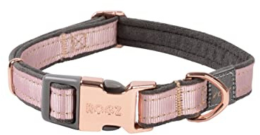 Rogz Dog Urban Classic Hundehalsband, Pink Blush, Größe S