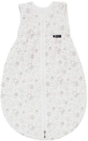 Dein Kinderland SET Alvi Kugelschlafsack Baby Mäxchen Thermo ohne Arm mit Alvi Dreiecks-Halstuch | Winterschlafsack | Baby-Schlafsack | atmungsaktiv (Schäfchen, 70cm)