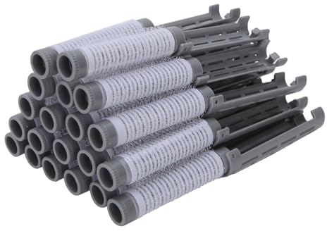 20 Pieces Self Grip Small Hair Curlers, large perm rollers perm kit, Self Grip Salon Hairdressing Curlers, Hair Rollers Salon Hairdressing Tail Comb Hairdressing Curlers Tools for Women (Grey)