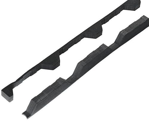 Riayk 32/1000 250 Box Profile Foam Eaves Fillers, 50mm Thick, Pack of 10 Pairs (Black)