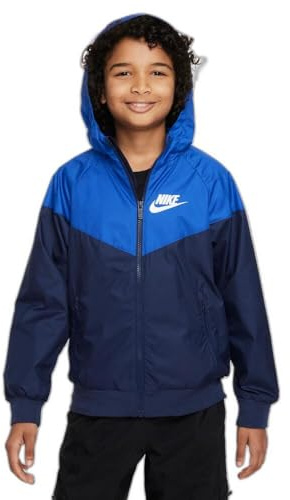 Nike 850443-411 B NSW WR JKT HD Giacca Bambino MIDNIGHT NAVY/GAME ROYAL/WHITE Taglia L