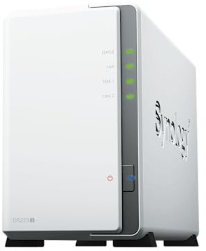 Synology DS223j 2-Bay Diskstation NAS (Realtek RTD1619B 4-Core 1.7 GHz 1GB DDR4 Ram 1xRJ-45 1GbE LAN-Port) 12TB Bundle mit 2 x 6TB Seagate IronWolf NAS HDDs (ST6000VN001)