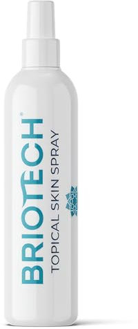 BRIOTECH Topical Skin Spray - Spray lenitivo per il corpo, per pelle irritata, cuoio capelluto, prurito, eruzione cutanea, scottature, spray idratante, spray per piercing, 100 ml