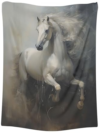 CAPITUNEISKINEPA Horse Blanket Gift Polyester Blanket Large Blankets 60 x 80