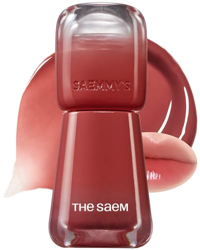 Thesam Saemmy's Ade Shot Tint Korean Lip Titnt, Water Gel Lip Stain with Plump Glowy Moisturising Finish, Buildable Radiant Gloss, Long-Lasting Comfort, 0.1 fl.oz (06 Apple Cinnamon)