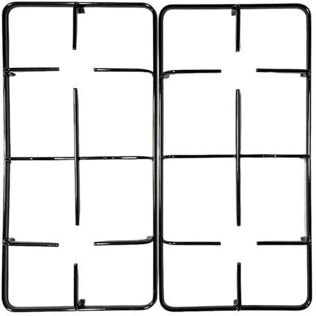 Electrolux Rex Aeg Zanussi - Kit 2 griglie 446 x 222 mm. in ferro smaltato nero lucido per cucina piano cottura 4 fuochi a gas - P4465/KIT