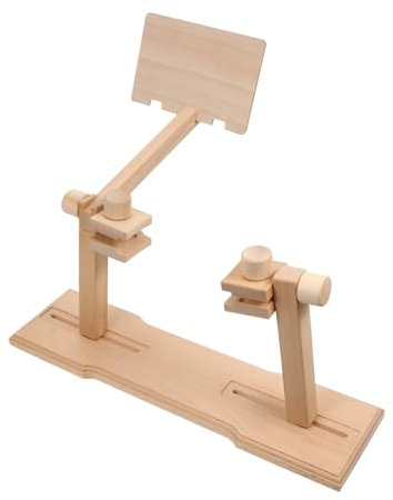 NUOBESTY Stickrahmen Aus Holz Multifunktionales Stickgestell Für Schreibtisch Stickrahmenständer Mit Scrollfunktion Stickzubehör Für Diy-projekte Kompakt Und Platzsparend