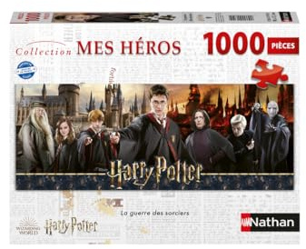 Nathan — 1000-teiliges Puzzle — The Wizarding War — Harry Potter — Erwachsene und Kinder ab 14 Jahren — Hochwertiges Puzzle — My Heroes Collection — 12000350