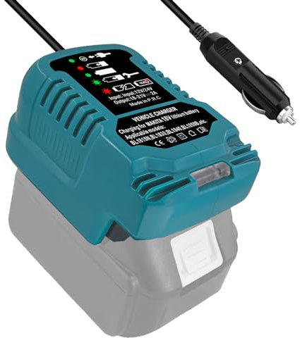Car Battery Charger Replace for Makita 18V Lithium Ion Battery Charger BL1850 BL1835B BL1845B BL1845 BL1820 BL1820B Vehicle Charger(NOT for 12V, 14.4V)