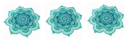 Cabilock 3St Mandala-Wandteppich Reise Strandtuch -Wurfhandtuch Yogamatte für Kinder böhmische Tischdecke Spa - Strandtuch Badetuch Strandtücher Lotusblütenform hängende yogamatte