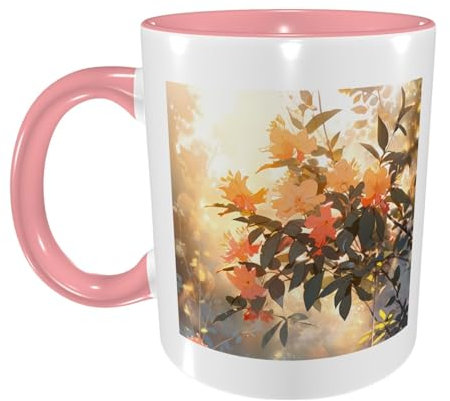 Tazza da caffè in ceramica da 325 ml, regalo per moglie, festa della mamma, regalo di compleanno per bere tè, bevande, caffè e fiori e piante di cacao caldo