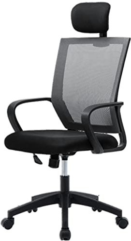 Bürostuhl Ergonomischer Ergonomischer Bürostuhl, verstellbarer Schreibtischstuhl, Netz-Schreibtischstuhl mit hoher Rückenlehne, Kopfstütze und Armlehne – drehbarer PC-Arbeitsstuhl for Zuhause Schreibt