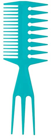 Brosse à cheveux rétro pour femmes et hommes - Peigne à dents larges - En forme d'os de poisson - Fourchette en forme d'os de poisson - Outil de coiffure