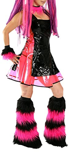 SANSIWU Y2k gestrickte Beinstulpen für Damen, japanische Lolita-Kawaii-Beinstulpen, Gothic-Strick, lange gestapelte Beinabdeckung, adrette Harajuku, lose Stiefelsocken, Streetwear (A-22,, A-22, One