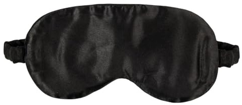Satin-Schlafmaske - Luxus und Komfort für Strahlende Haut | Satin Luxury Line - Schwarz | Damen | 1 Stück
