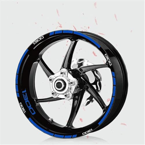 CLFJWZ Dekorativer Aufkleber Für Motorradreifen, wasserdichte Felgenaufkleber, Reflektierende Streifenfolie Für K1300R K 1300 R K1300 R(Style 2)