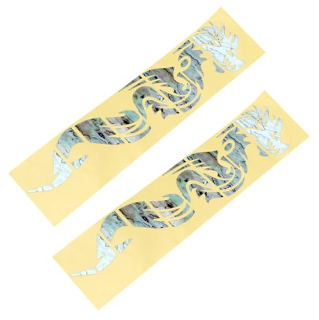 BESTonZON 6 Stk Chinesischer Drache-gitarren-aufkleber Griffbrett-griffbrett-aufkleber Gitarrenaufkleber E-gitarrenhals Pickguard-aufkleber Gitarrengriffbrett Aufkleber Das Haustier