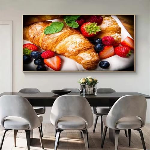 Jinmer Diamond Painting Pane Cibo,Diamond Painting Grandi per Adulti 100x210cm,5D DIY Round Drill Diamond Painting Kit Completo Pittura Diamante Strass Ricamo a Punto Croce per Casa Decor